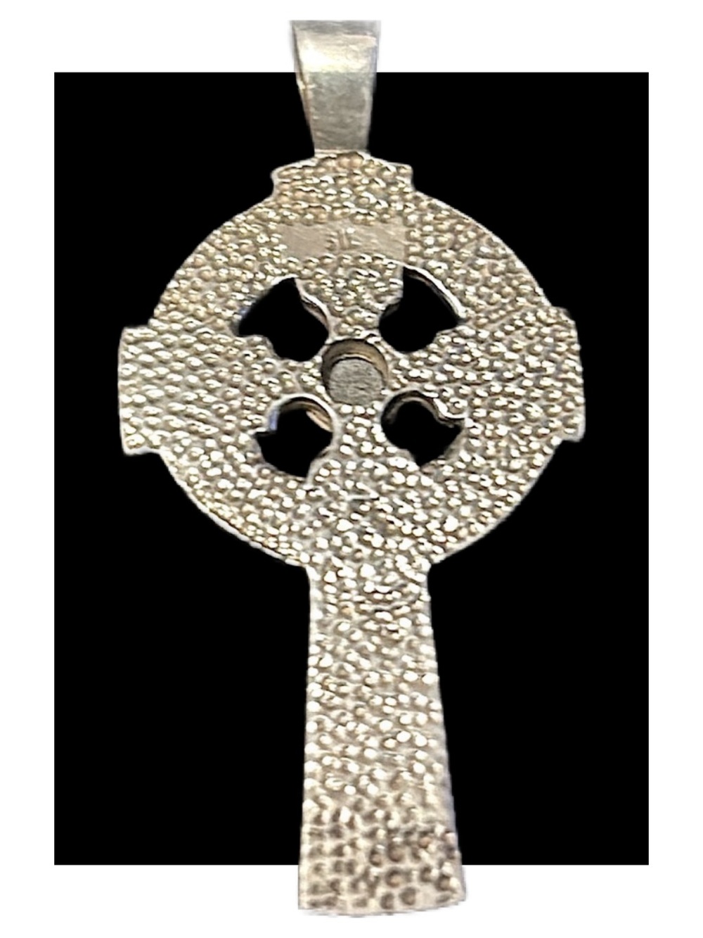 COPY - * Rare unidentified Stamp Garnet Stone Celtic Cross Pendant - Picture 8 of 14